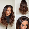 Ombre Brown Side Part Body Wave 5x5 Lace Closure Human Hair Wig