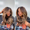 Put On ＆ Go Balayage Blonde Highlight Layered Wavy Lace Closure Wig
