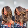 Put On ＆ Go Balayage Blonde Highlight Layered Wavy Lace Closure Wig