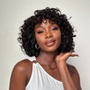 Glueless Voluminous Curly bob Wig With Bangs