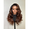 Ombre Brown Side Part Body Wave 5x5 Lace Closure Human Hair Wig