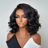 Natural Yaki Wavy Bob With Kinky Edges Wig Clearance