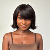 Short Layered Cut Hair With Fringe Bang 13x4 Lace Wig