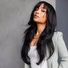 Body Wave With Bangs Glueless Lace Wig