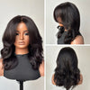 Natural Curtain Bang Yaki Wave Human Hair Wig
