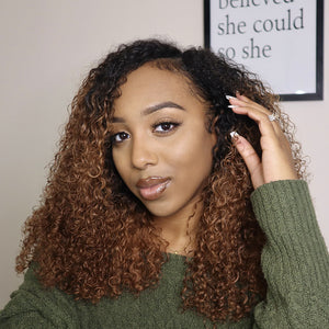 
            
                Load image into Gallery viewer, No Leave Out I Part Curly Wig Brown Color
            
        