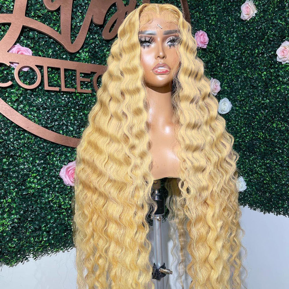 Blonde 613 Deep Wave 13x4 Frontal Lace Human Hair Wig