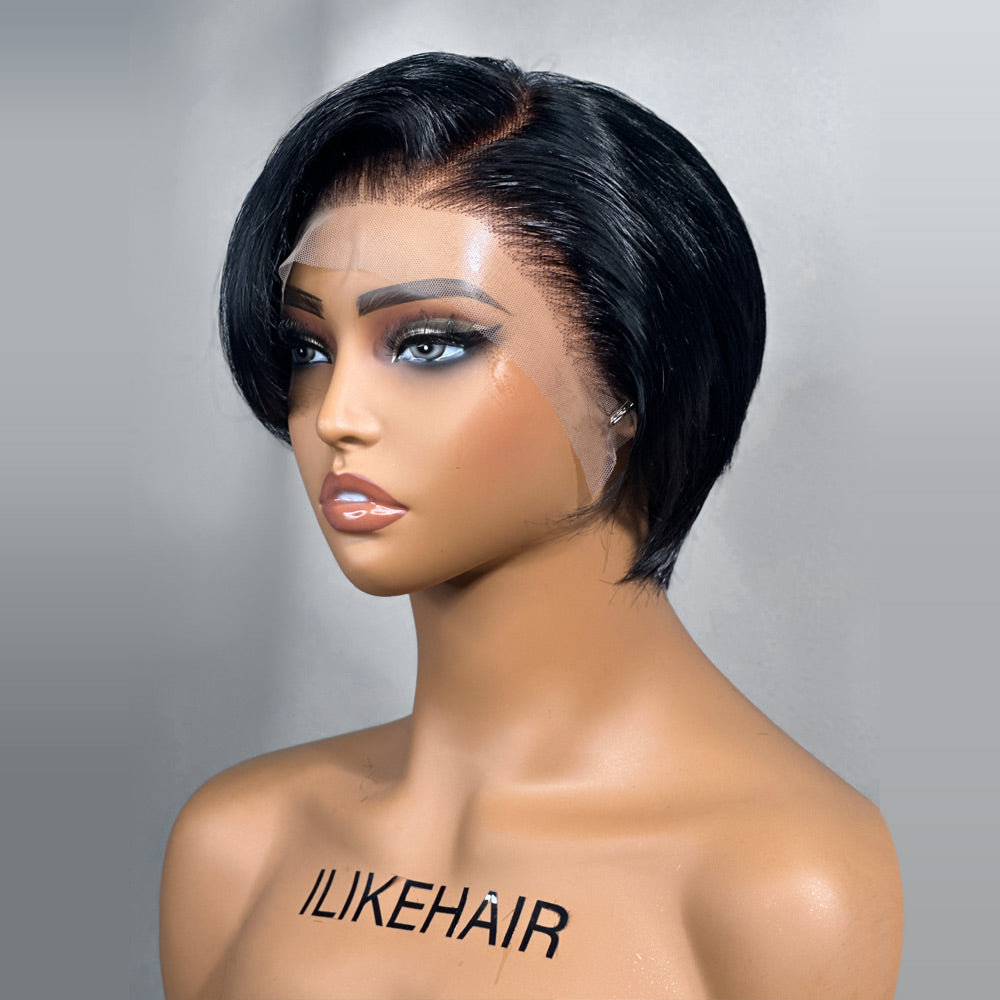 Affordable Frontal Lace Short Pixie Cut Bob Wig