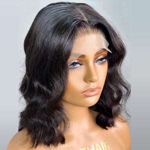 
            
                Load image into Gallery viewer, Fabulous Beach Wave Human Hair 5x5 Lace Closure Bob Wig
            
        