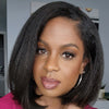 Short Bob Kinky Edges 13x4 HD Lace Frontal Blowout Ventilated Wig