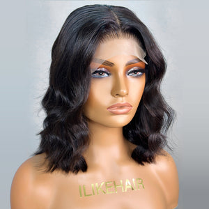 
            
                Load image into Gallery viewer, Fabulous Beach Wave Human Hair 5x5 Lace Closure Bob Wig
            
        