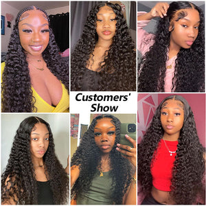 Water Wave Wigs HD Lace Front Wigs Wet And Wavy Brazilian Human Virgin Hair Preplucked Natural Hairline