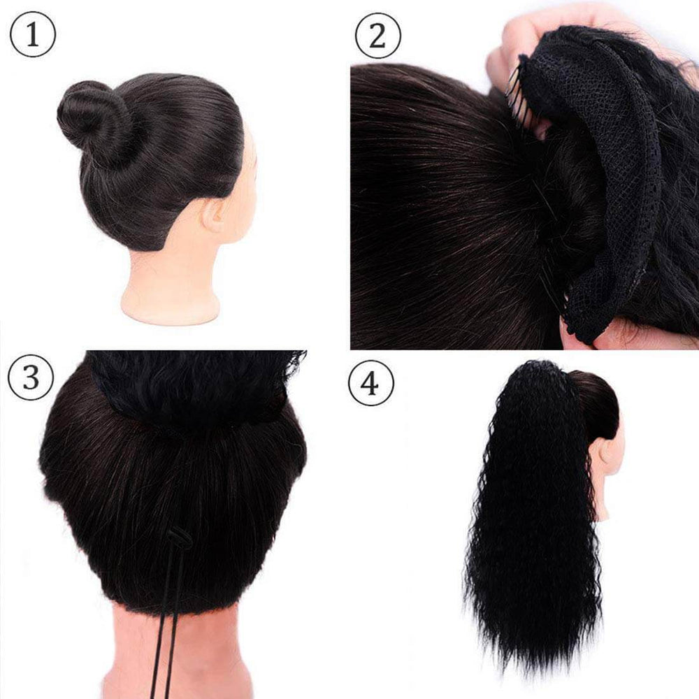 
            
                Load image into Gallery viewer, Sleek Drawstring Ponytail | Easy To Wear &amp;amp; Beginners Friendly(3c-4a Curl)
            
        