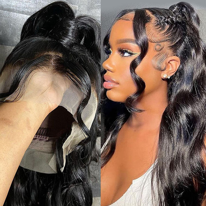 360 Lace Front Wigs Brazilian Body Wave Human Hair Frontal Wigs With Baby Hair