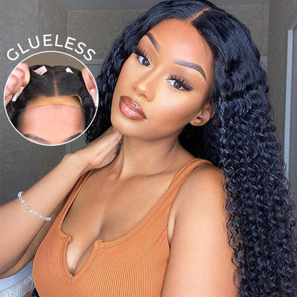 Middle Part Deep Wave 4x4 HD Glueless Lace Wig