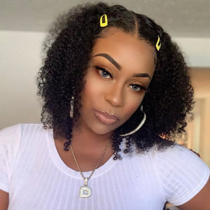 Afro Tight Curly Short Hair Undetectable HD Air Lace Glueless Wig