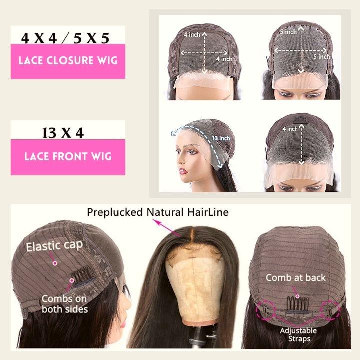 
            
                Load image into Gallery viewer, Balayage Pink Long Straight Hair Glueless 13x4 HD Lace Front Human Hair Wigs Funky Color Highlights Wig
            
        