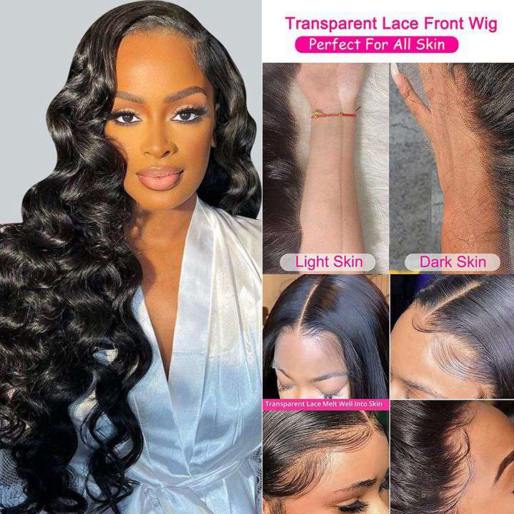 Loose Deep Wave 13x4 Lace Front Wig Natural Crimps Curls Natural Hairline Glueless Wig