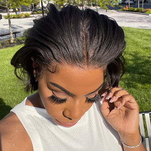 Yaki Bob Natural Textured Wig Undetectable HD Air Lace Glueless Wig