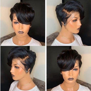 Pre Plucked Hairline Pixie Cut Wig 100% Human Hair