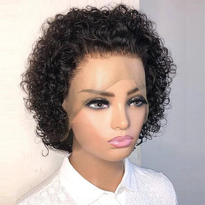 
            
                Load image into Gallery viewer, Summer Trends Curly Pixie Cut Compact Lace Frontal Wig
            
        
